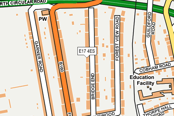 E17 4ES map - OS OpenMap – Local (Ordnance Survey)