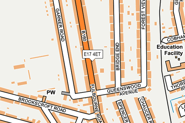 E17 4ET map - OS OpenMap – Local (Ordnance Survey)