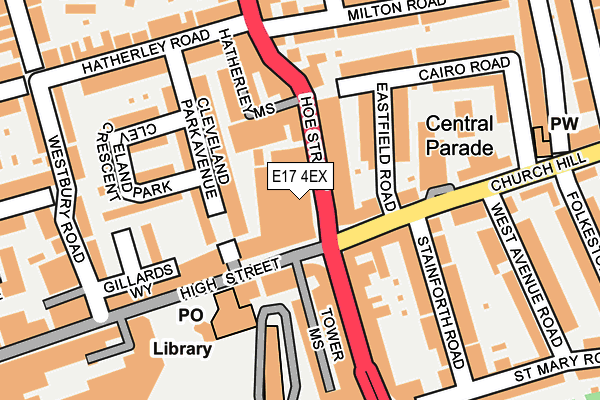 E17 4EX map - OS OpenMap – Local (Ordnance Survey)