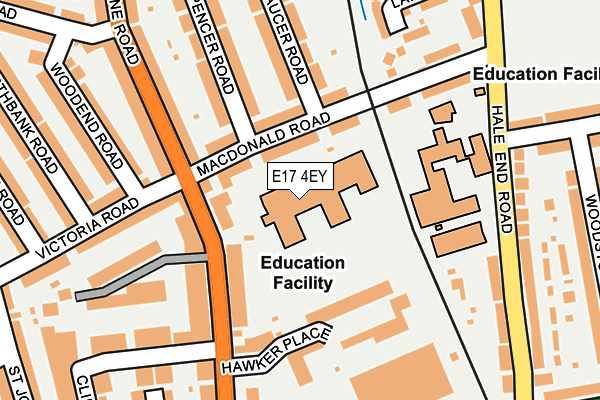 E17 4EY map - OS OpenMap – Local (Ordnance Survey)