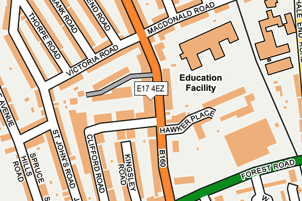 E17 4EZ map - OS OpenMap – Local (Ordnance Survey)
