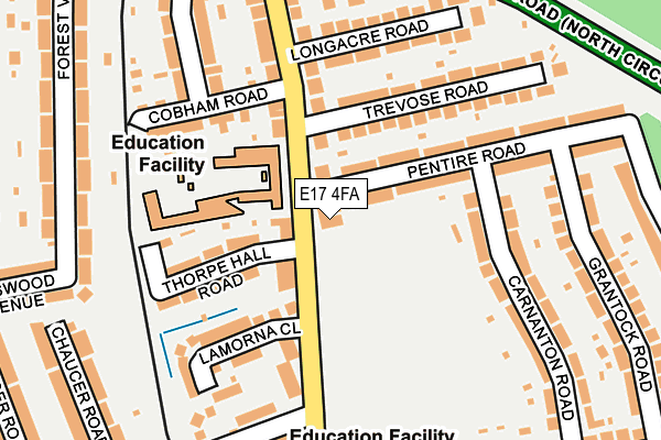 E17 4FA map - OS OpenMap – Local (Ordnance Survey)