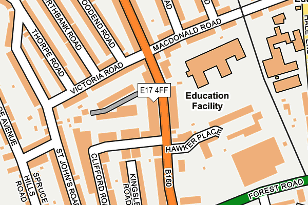 E17 4FF map - OS OpenMap – Local (Ordnance Survey)