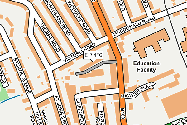 E17 4FG map - OS OpenMap – Local (Ordnance Survey)