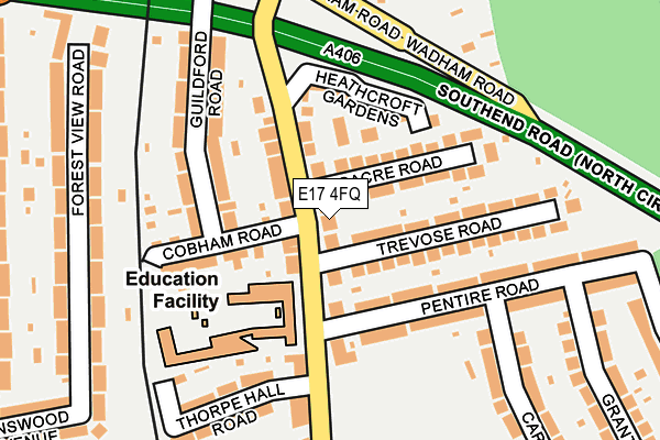 E17 4FQ map - OS OpenMap – Local (Ordnance Survey)