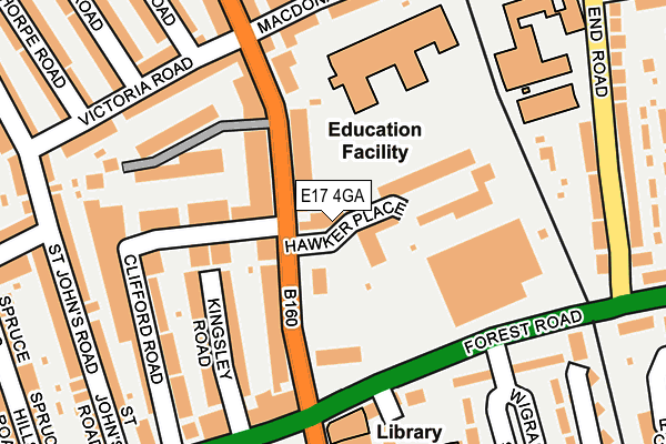 E17 4GA map - OS OpenMap – Local (Ordnance Survey)