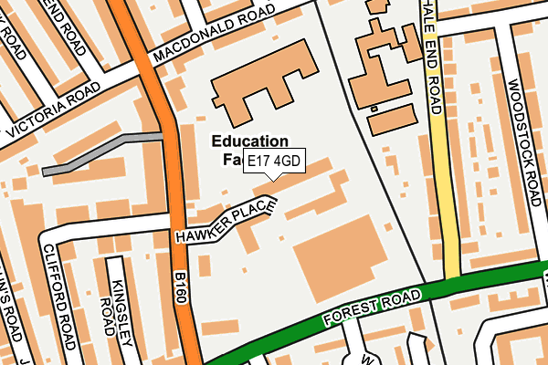E17 4GD map - OS OpenMap – Local (Ordnance Survey)