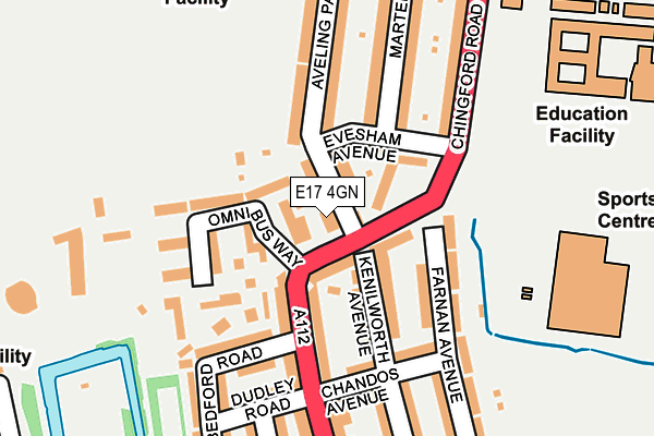 E17 4GN map - OS OpenMap – Local (Ordnance Survey)