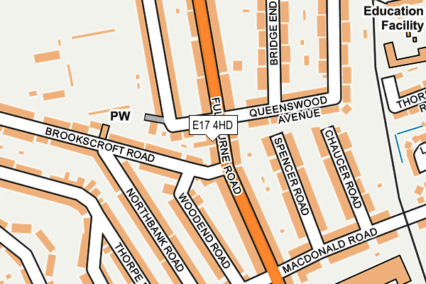 E17 4HD map - OS OpenMap – Local (Ordnance Survey)