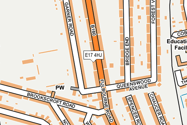 E17 4HJ map - OS OpenMap – Local (Ordnance Survey)