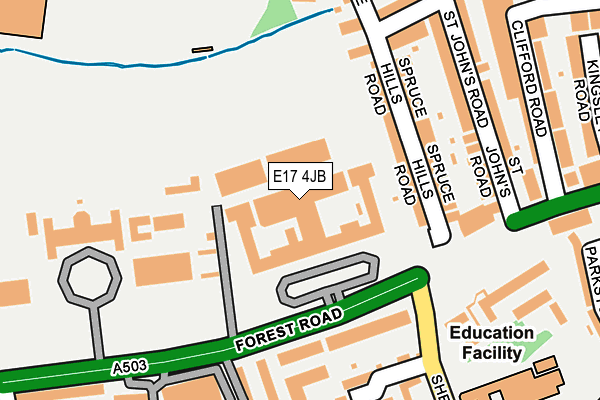 E17 4JB map - OS OpenMap – Local (Ordnance Survey)