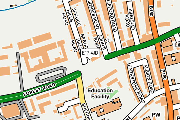 E17 4JD map - OS OpenMap – Local (Ordnance Survey)