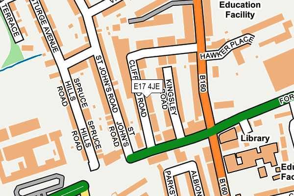 E17 4JE map - OS OpenMap – Local (Ordnance Survey)