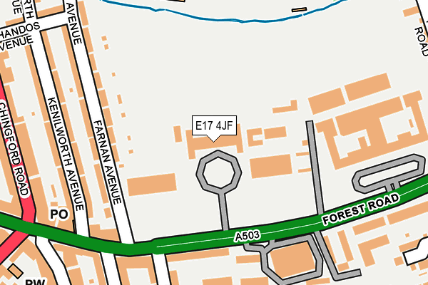 E17 4JF map - OS OpenMap – Local (Ordnance Survey)