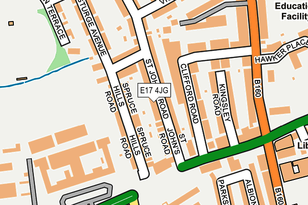 E17 4JG map - OS OpenMap – Local (Ordnance Survey)