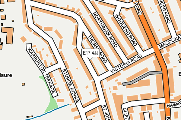 E17 4JJ map - OS OpenMap – Local (Ordnance Survey)