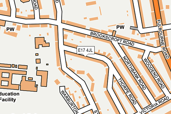 E17 4JL map - OS OpenMap – Local (Ordnance Survey)