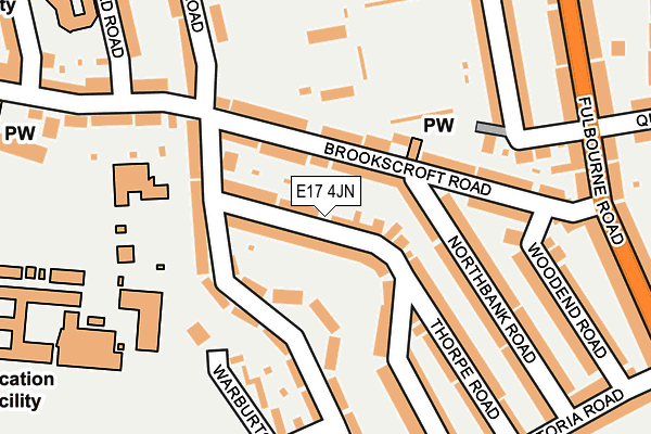 E17 4JN map - OS OpenMap – Local (Ordnance Survey)