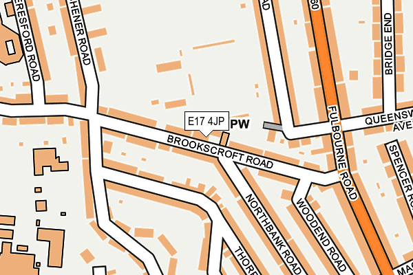 E17 4JP map - OS OpenMap – Local (Ordnance Survey)