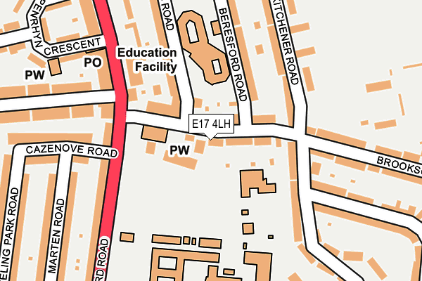E17 4LH map - OS OpenMap – Local (Ordnance Survey)
