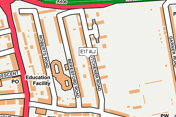 E17 4LJ map - OS OpenMap – Local (Ordnance Survey)