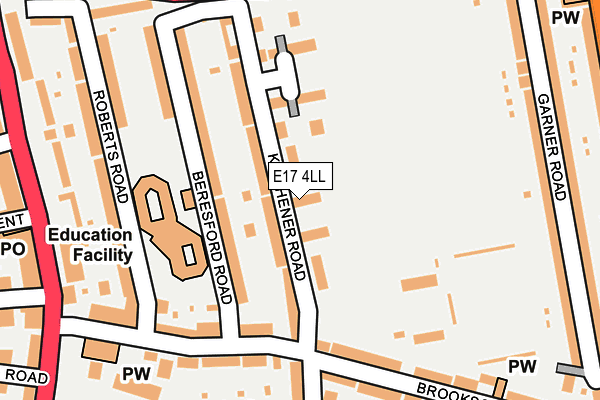 E17 4LL map - OS OpenMap – Local (Ordnance Survey)