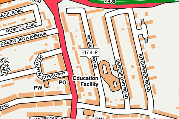 E17 4LP map - OS OpenMap – Local (Ordnance Survey)