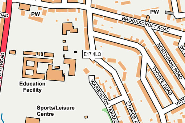 E17 4LQ map - OS OpenMap – Local (Ordnance Survey)