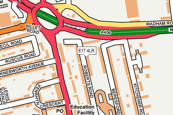 E17 4LR map - OS OpenMap – Local (Ordnance Survey)