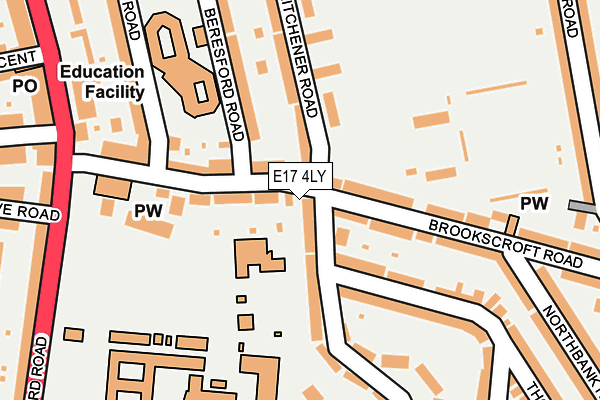 E17 4LY map - OS OpenMap – Local (Ordnance Survey)