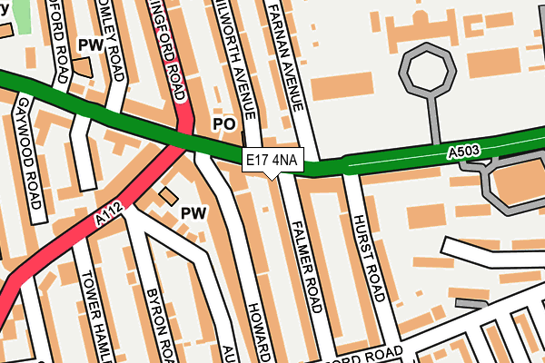 E17 4NA map - OS OpenMap – Local (Ordnance Survey)