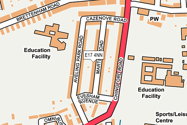 E17 4NN map - OS OpenMap – Local (Ordnance Survey)