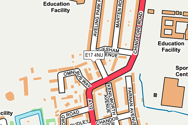 E17 4NU map - OS OpenMap – Local (Ordnance Survey)