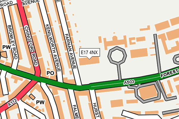 E17 4NX map - OS OpenMap – Local (Ordnance Survey)