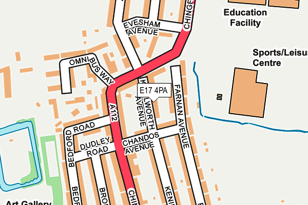 E17 4PA map - OS OpenMap – Local (Ordnance Survey)