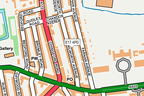 E17 4PD map - OS OpenMap – Local (Ordnance Survey)