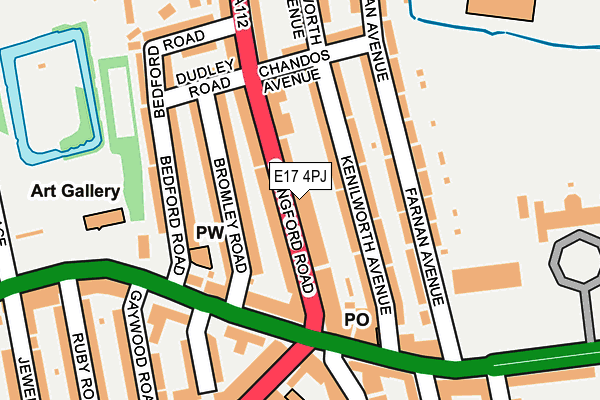 E17 4PJ map - OS OpenMap – Local (Ordnance Survey)