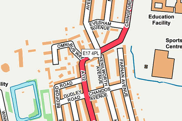 E17 4PL map - OS OpenMap – Local (Ordnance Survey)