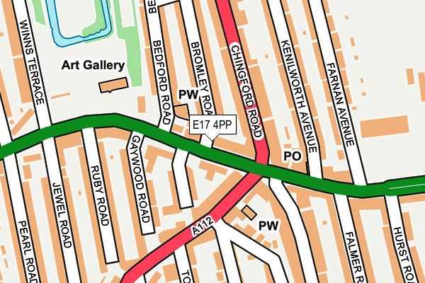 E17 4PP map - OS OpenMap – Local (Ordnance Survey)