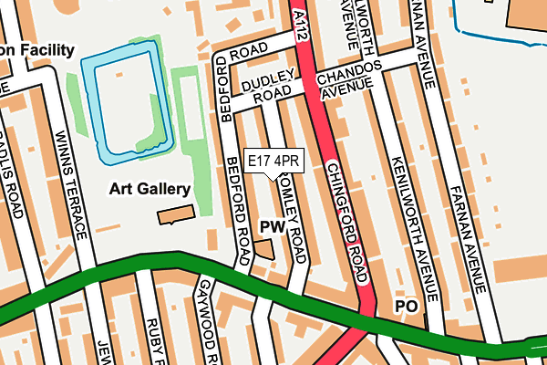 E17 4PR map - OS OpenMap – Local (Ordnance Survey)