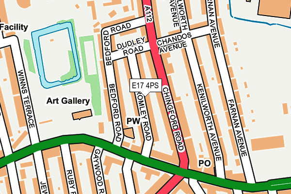 E17 4PS map - OS OpenMap – Local (Ordnance Survey)