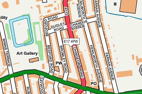 E17 4PW map - OS OpenMap – Local (Ordnance Survey)