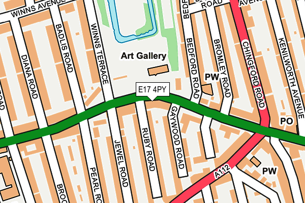 E17 4PY map - OS OpenMap – Local (Ordnance Survey)