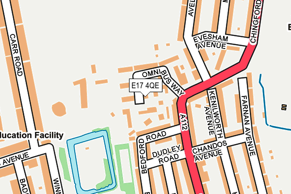 E17 4QE map - OS OpenMap – Local (Ordnance Survey)