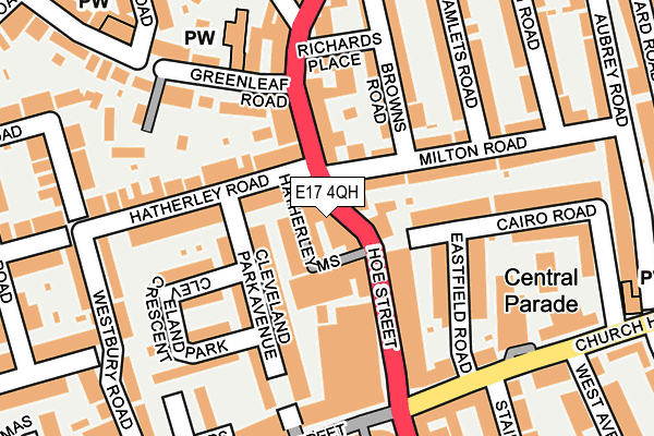 E17 4QH map - OS OpenMap – Local (Ordnance Survey)