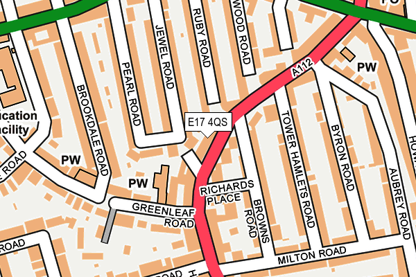 E17 4QS map - OS OpenMap – Local (Ordnance Survey)