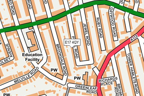 E17 4QY map - OS OpenMap – Local (Ordnance Survey)