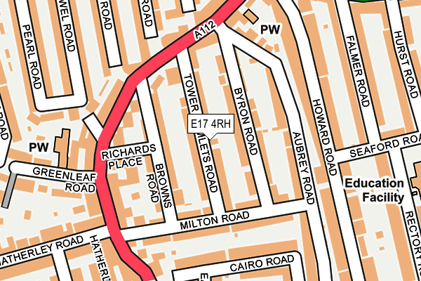 E17 4RH map - OS OpenMap – Local (Ordnance Survey)