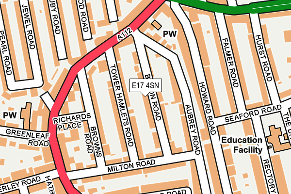 E17 4SN map - OS OpenMap – Local (Ordnance Survey)