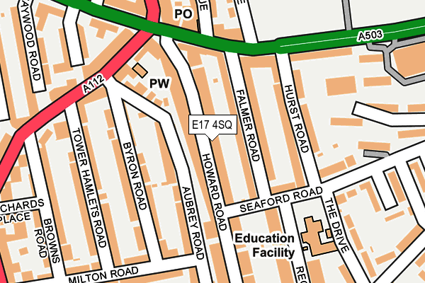 E17 4SQ map - OS OpenMap – Local (Ordnance Survey)